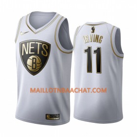 Maillot NBA Brooklyn Nets Kyrie Irving 11 Nike 2019-20 Blanc Golden Edition Swingman - Homme